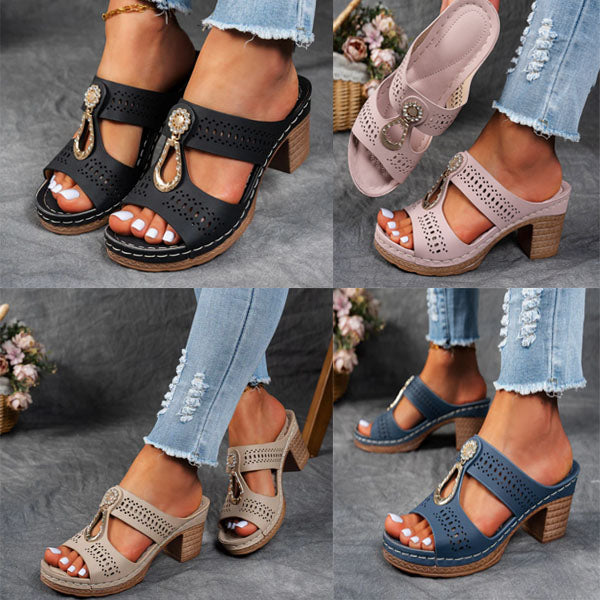GlamStöd - Ortopediska sandaler med strassklack