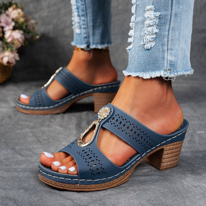 GlamStöd - Ortopediska sandaler med strassklack