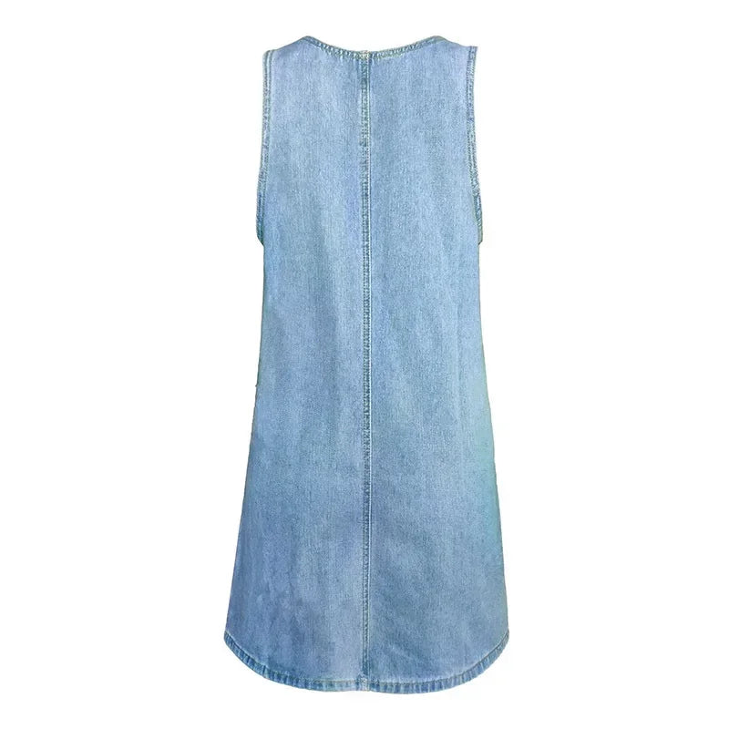 Lisa | Praktisk och Lätt Denim Sommarklänning